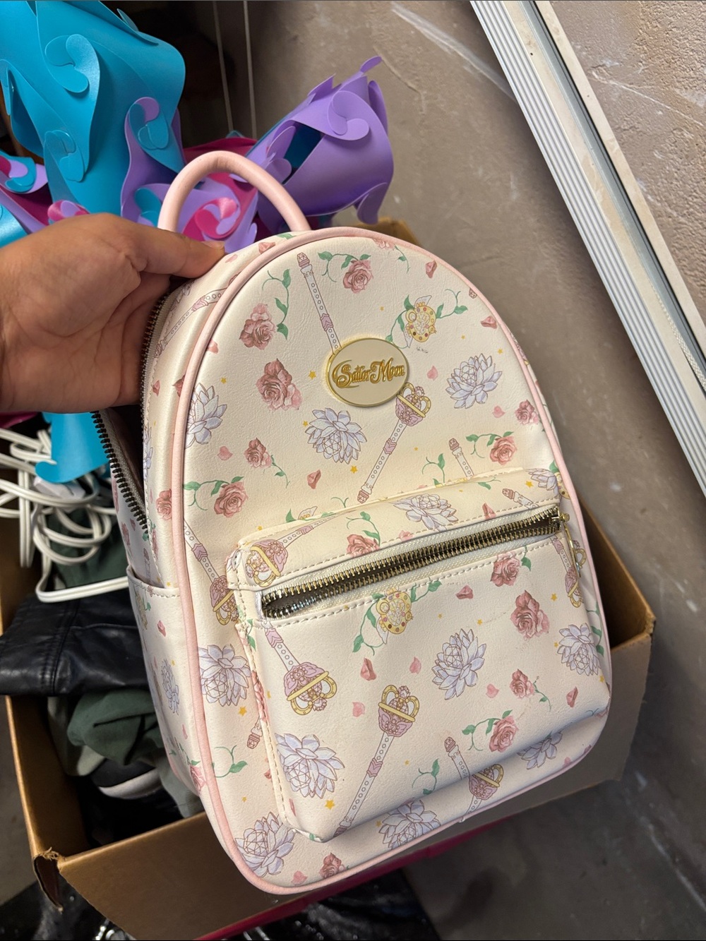 Kids Floral Mini Backpack - Pink Cream